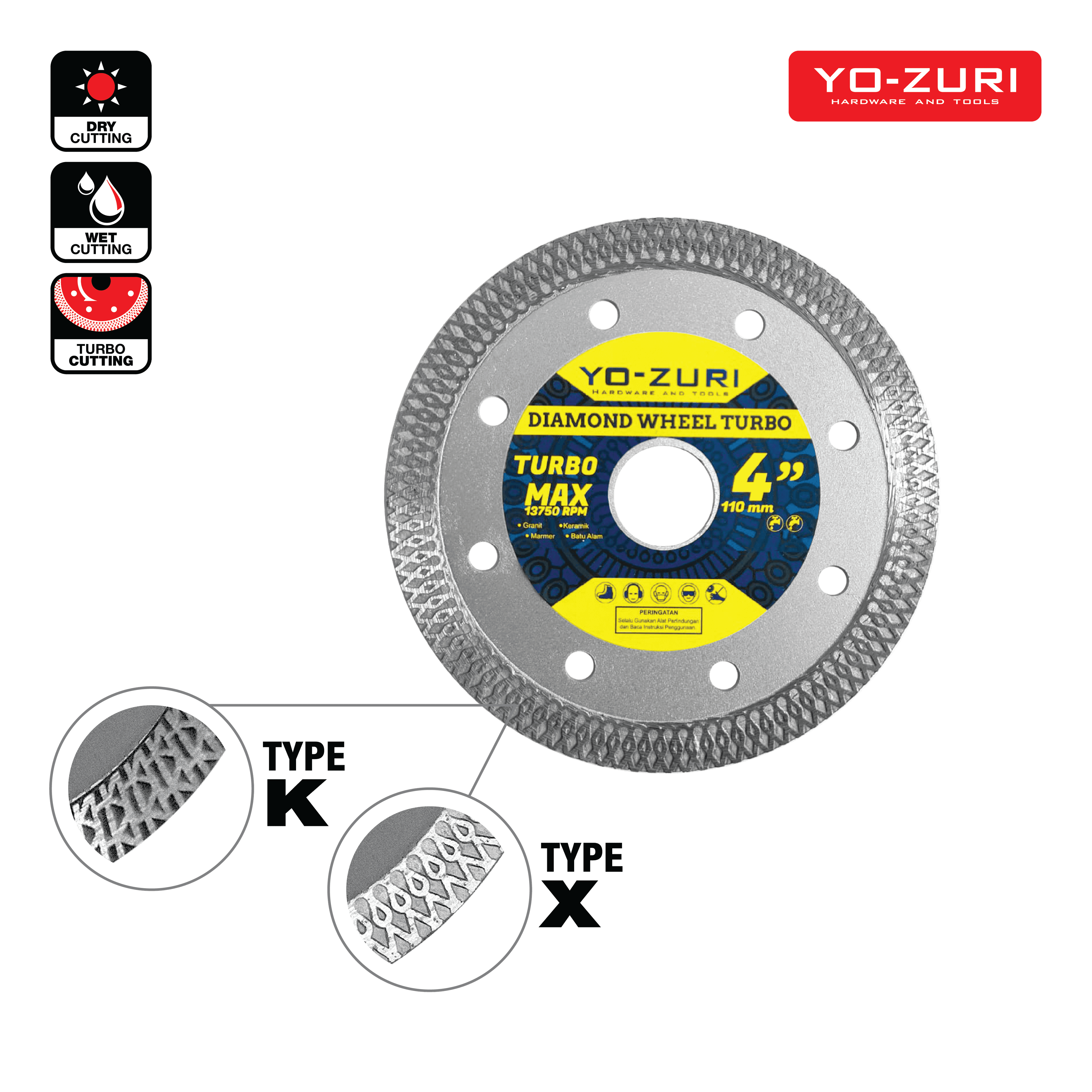 Diamond Wheel Turbo Batik - Wet & Dry Cutting