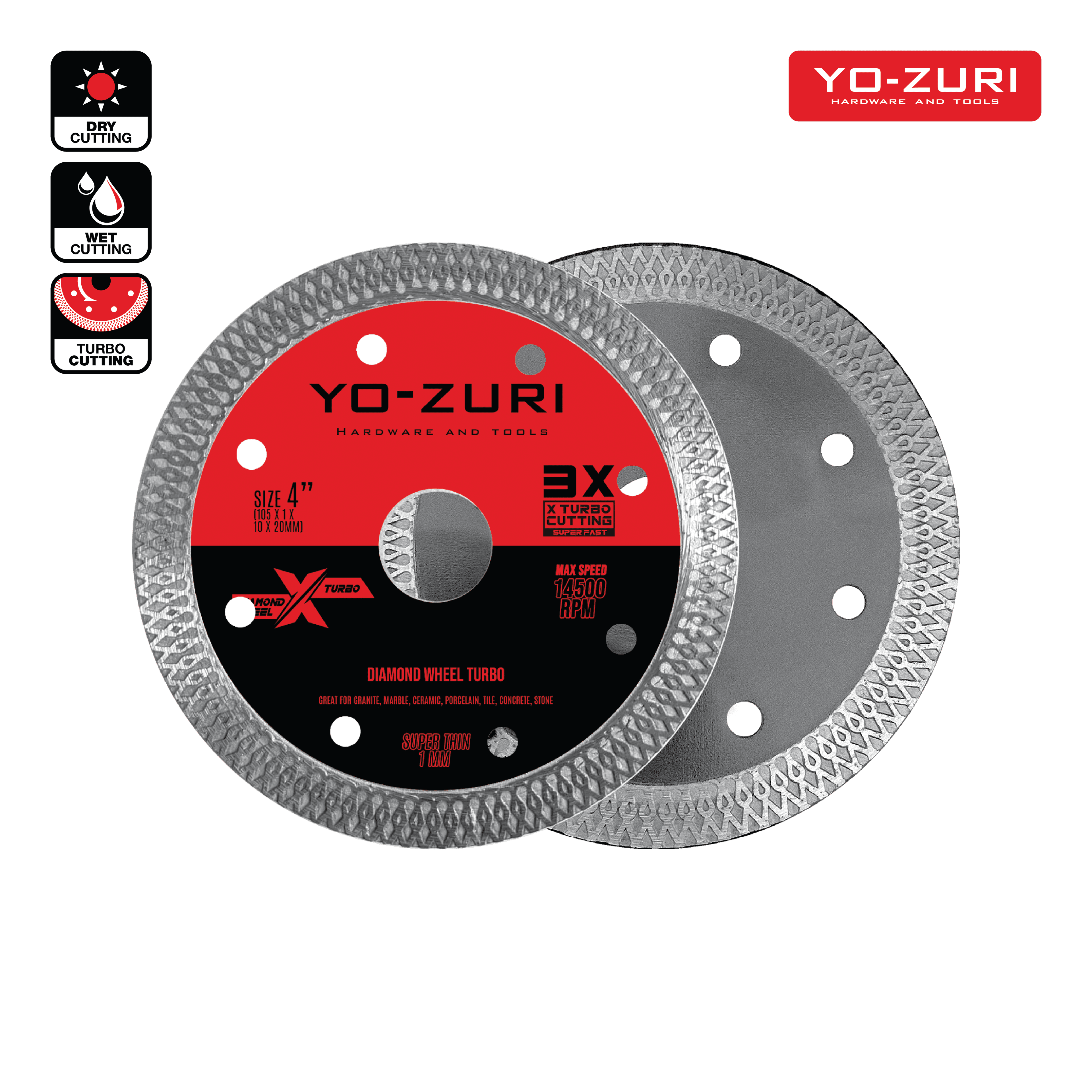 Diamond Wheel Turbo Super Thin - Dry Cutting