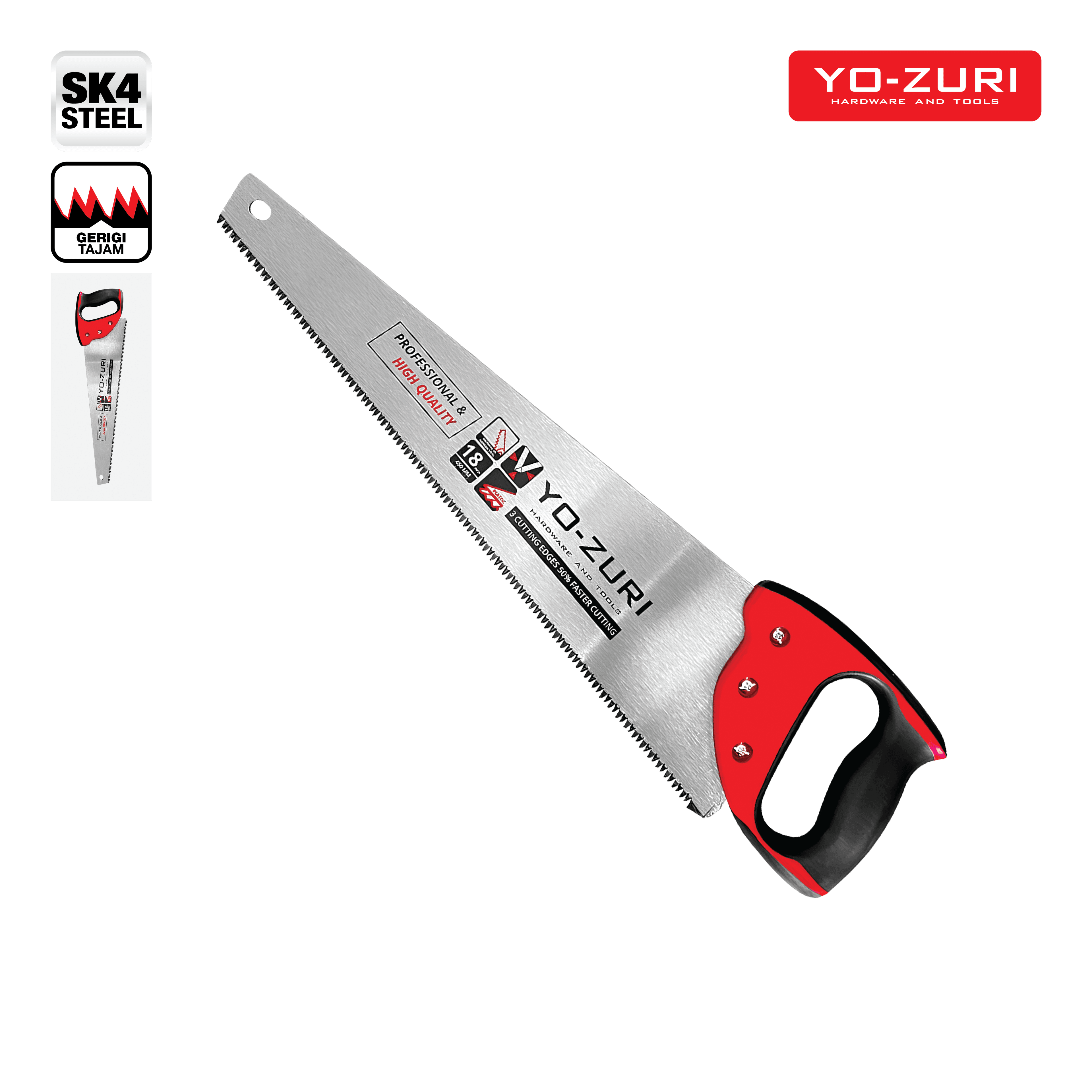 Gergaji Kayu - Gagang Karet