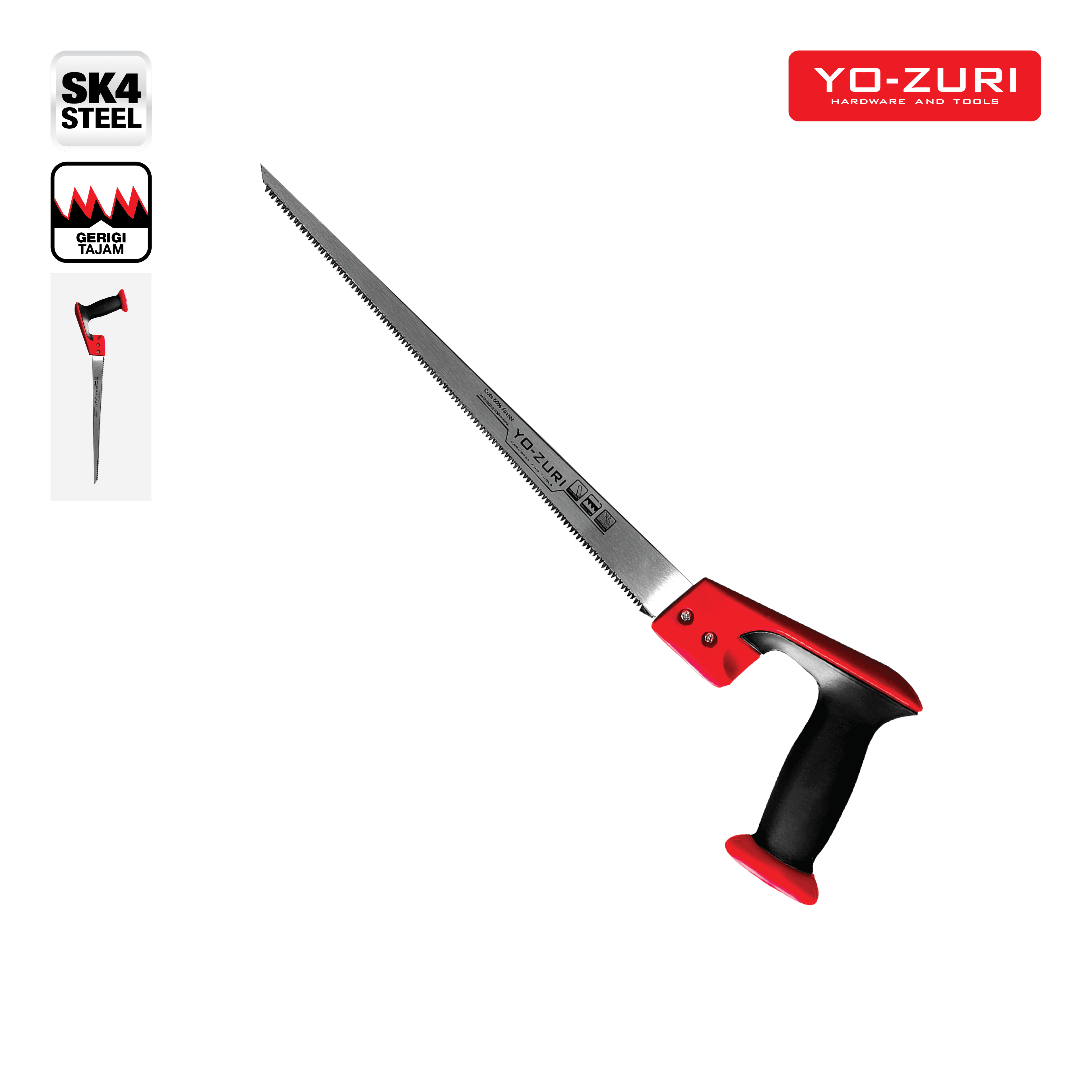 Gergaji Kayu Lancip - Gagang Karet