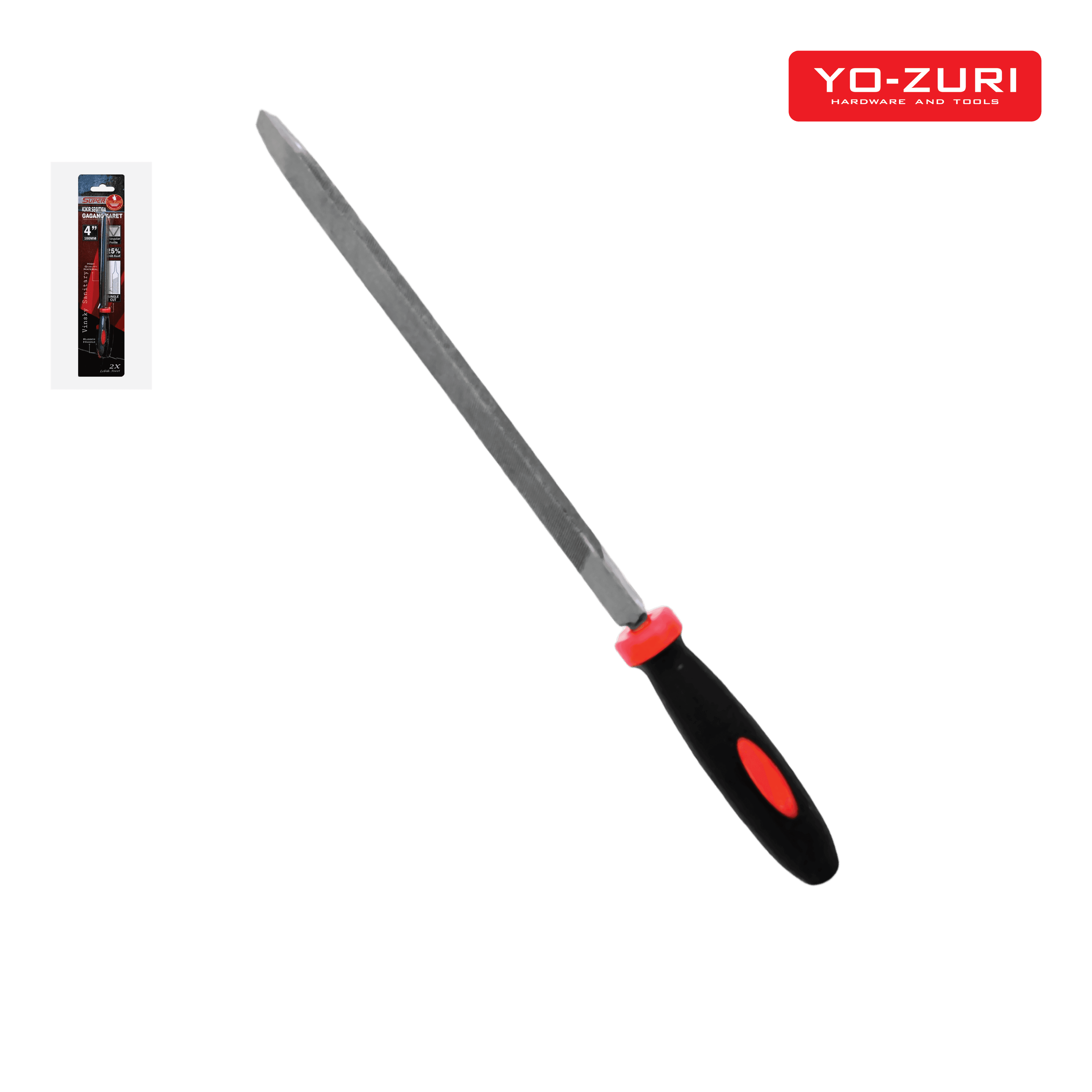 Kikir Segitiga - Gagang Karet